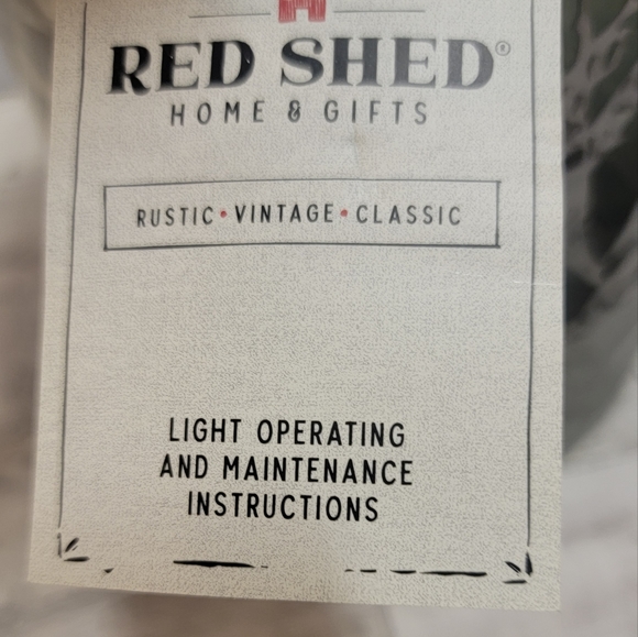 RED SHED Deer pattern iron pail candle holder. It lights up too! NWT* - Picture 5 of 9